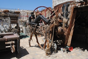 brown and black metal machine