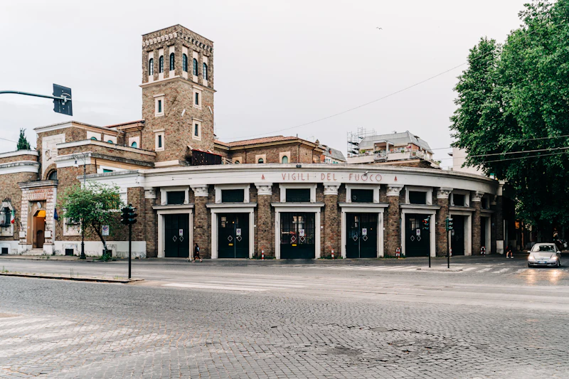 White and brown building in Rome