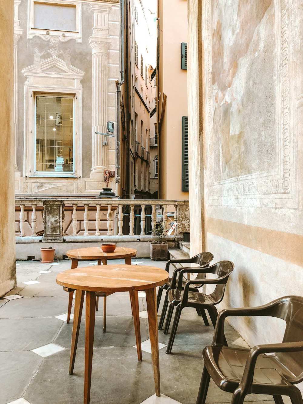 brown wooden table and chairs