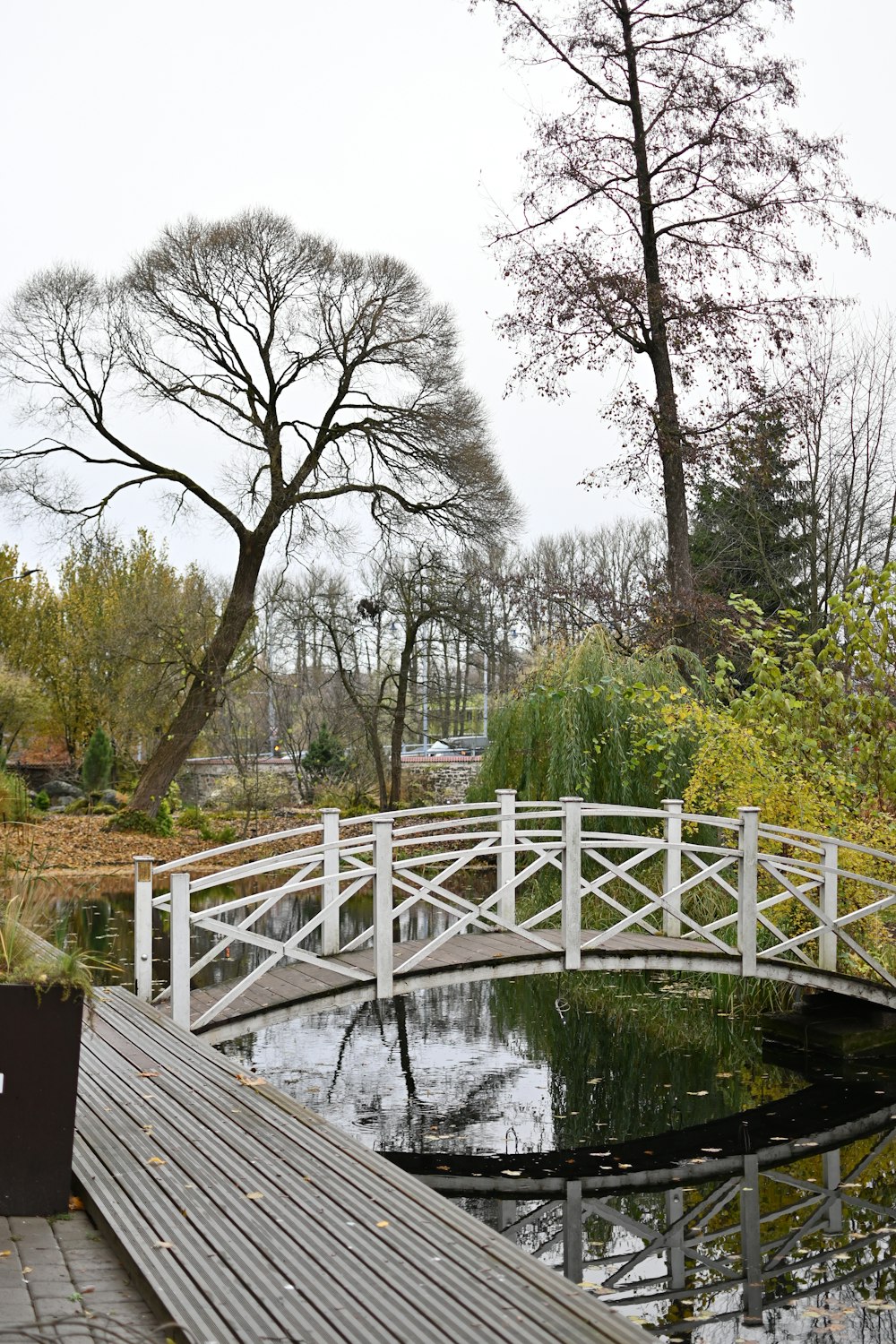 Pontile di legno marrone sul fiume durante il giorno