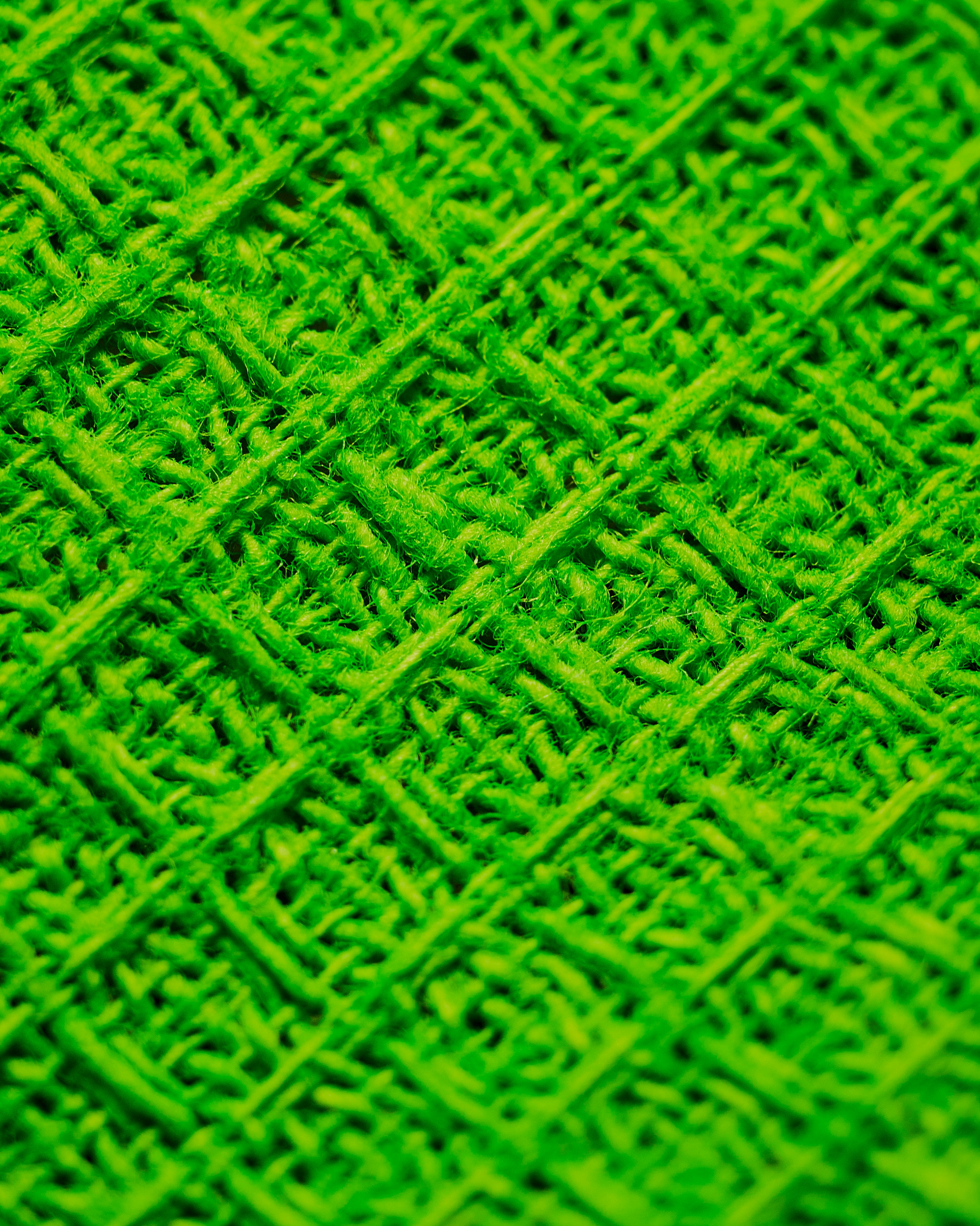 Détail macro d'une maille jersey en indigo.
