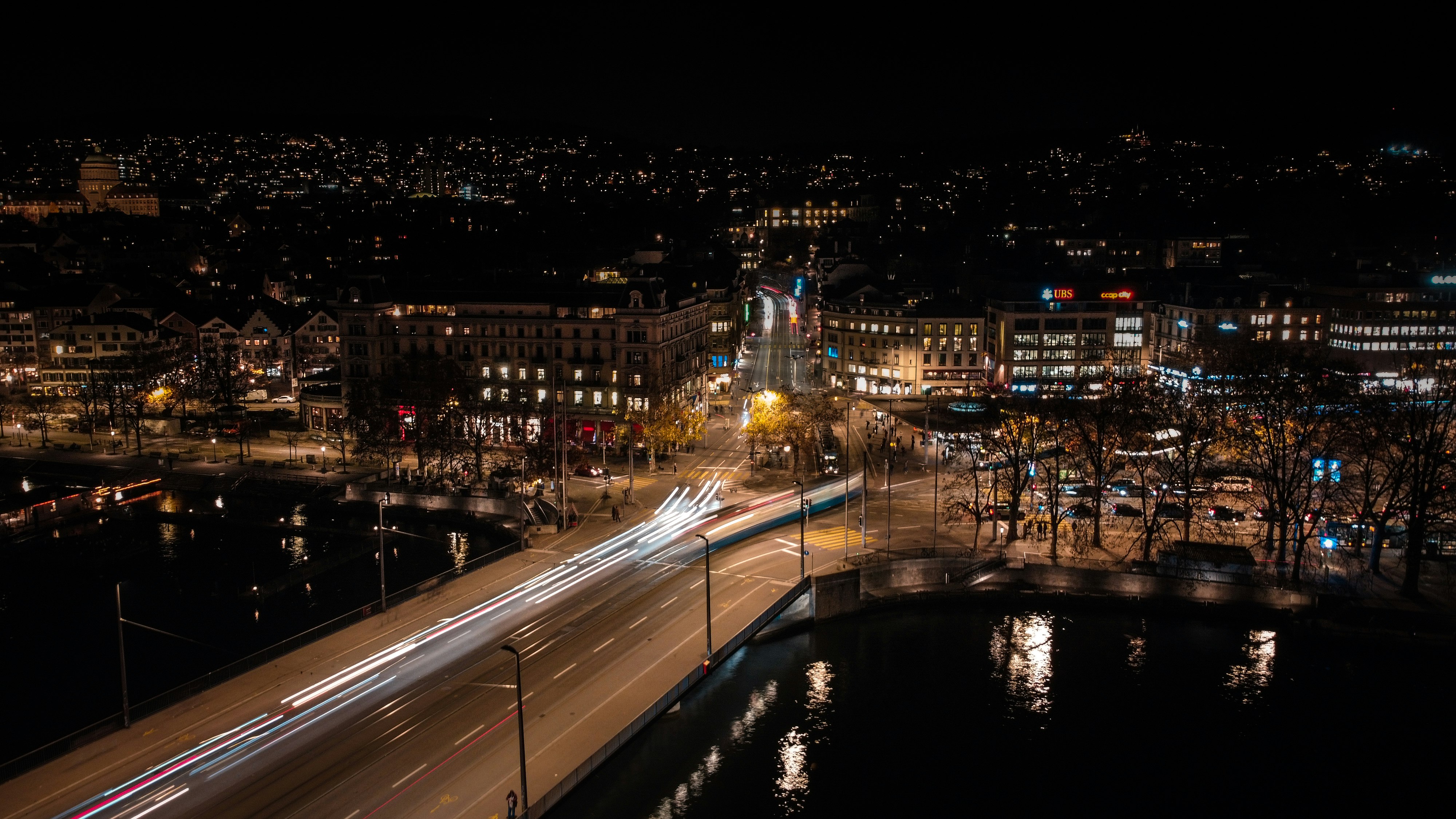 city buildings during night time