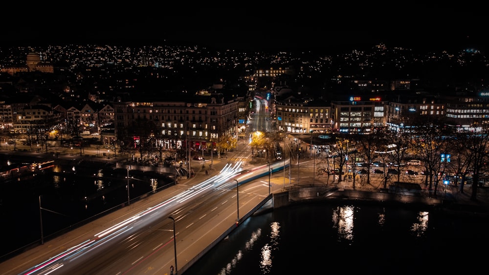 city buildings during night time