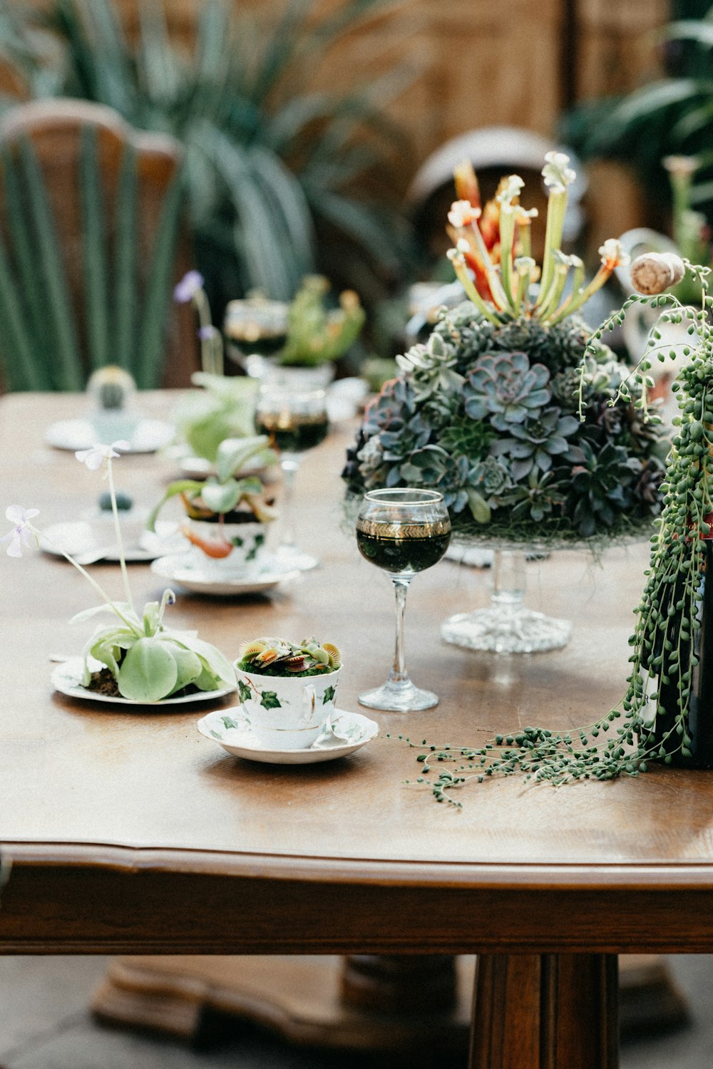 bouquet of flowers on table