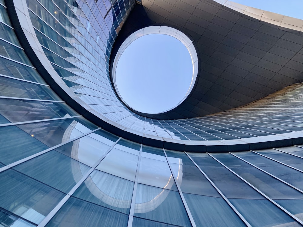 white and black spiral staircase