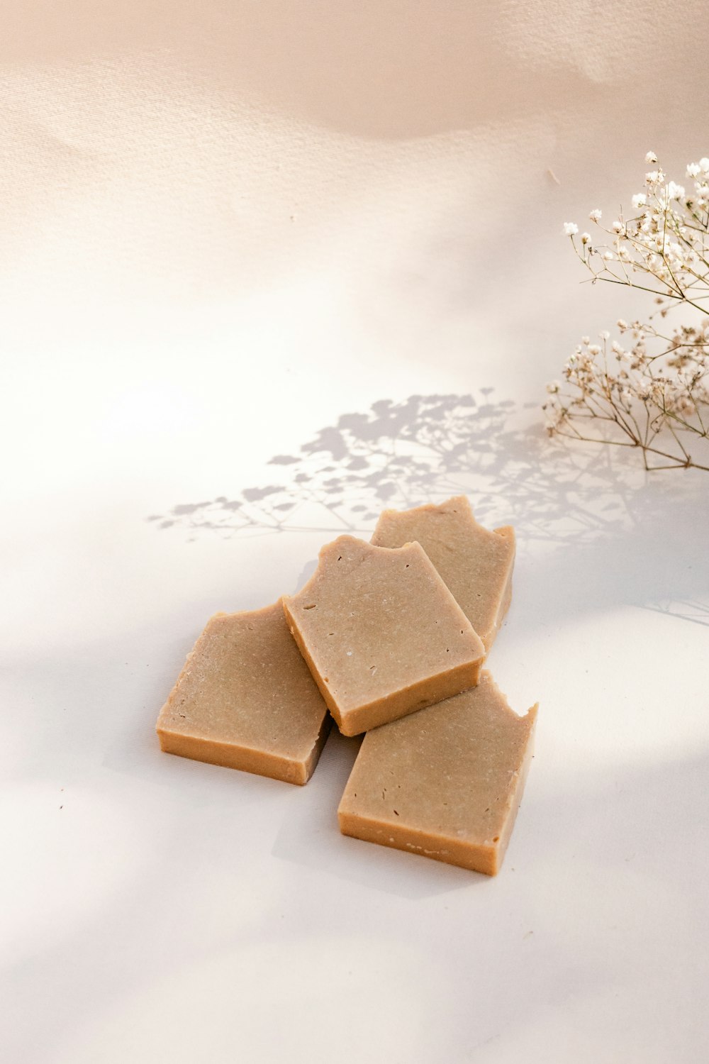 brown bread on white snow