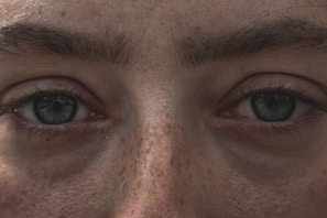 close up photo of mans face