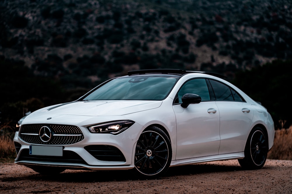 white mercedes benz c class