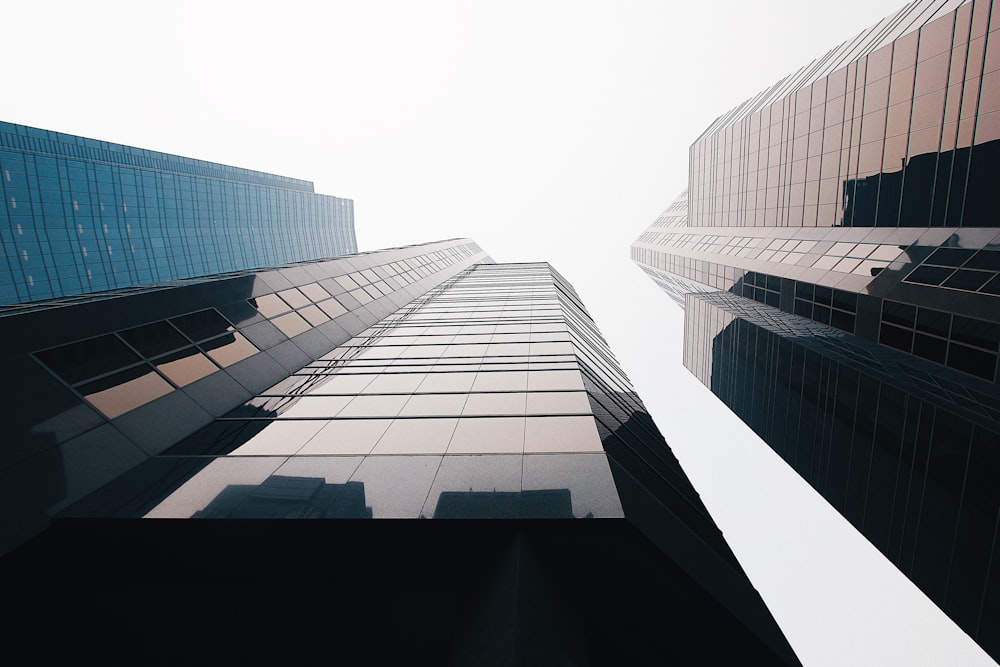 low angle photography of high rise building