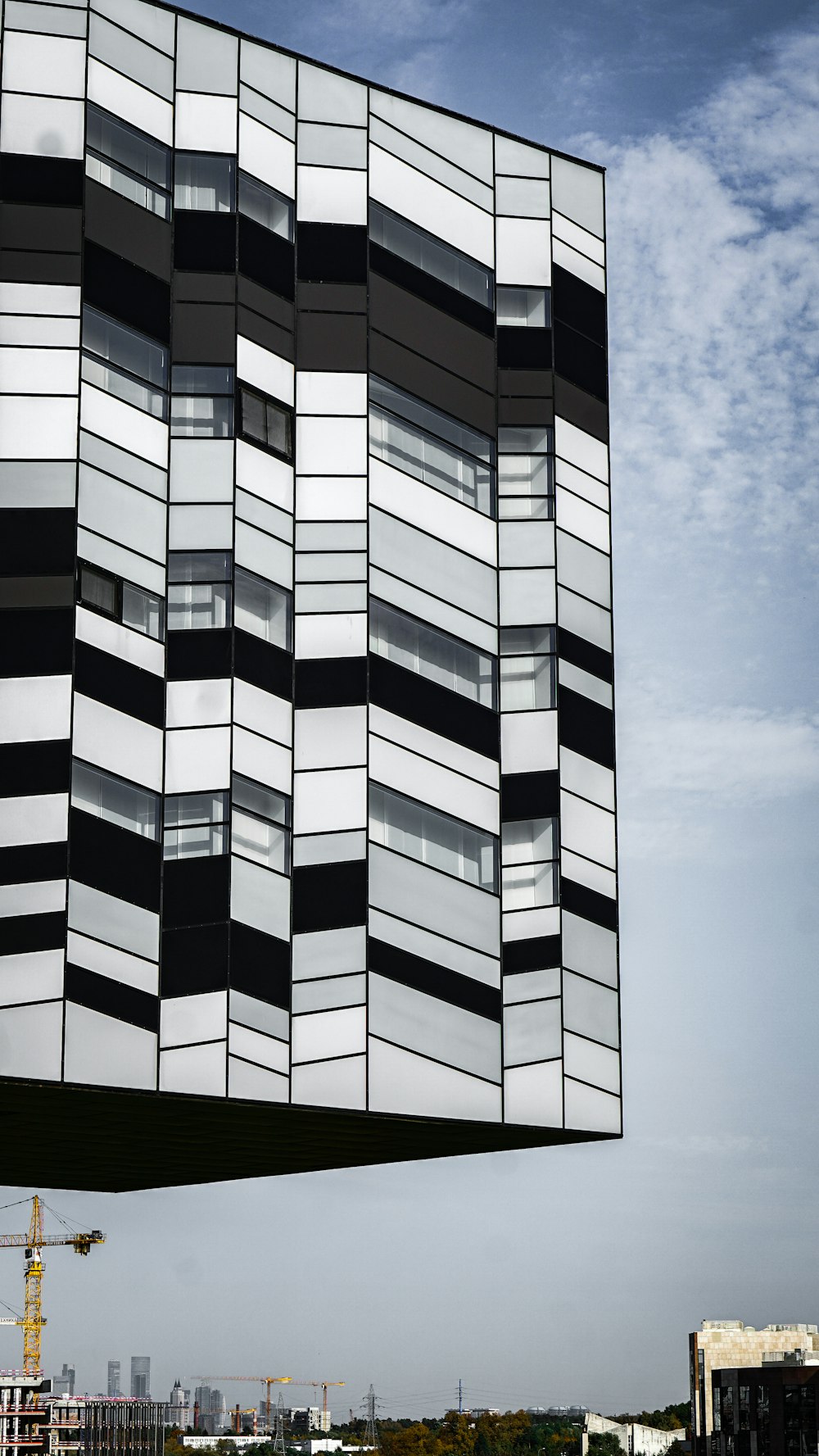 white and black concrete building