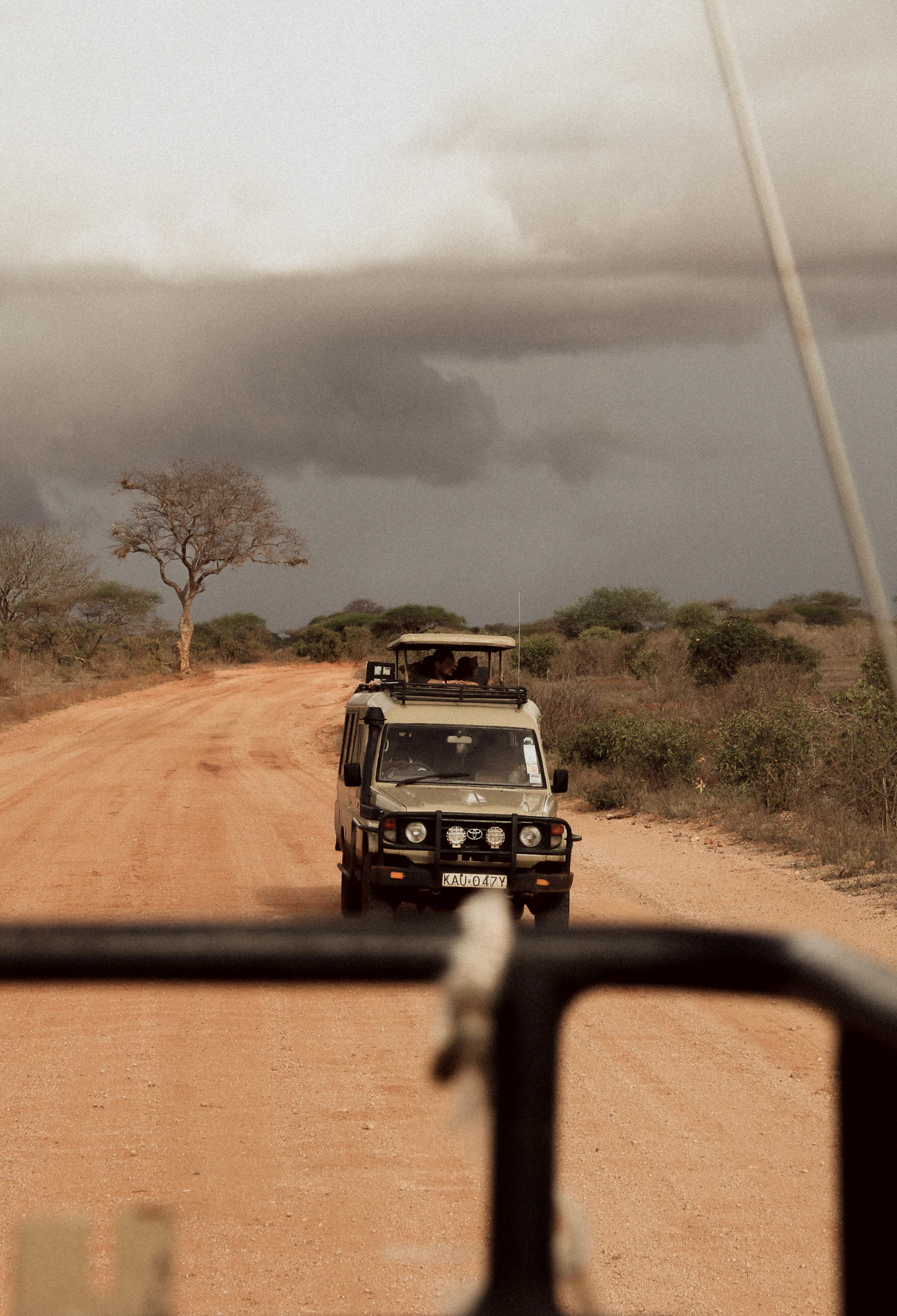 Guided drive along remote red roads