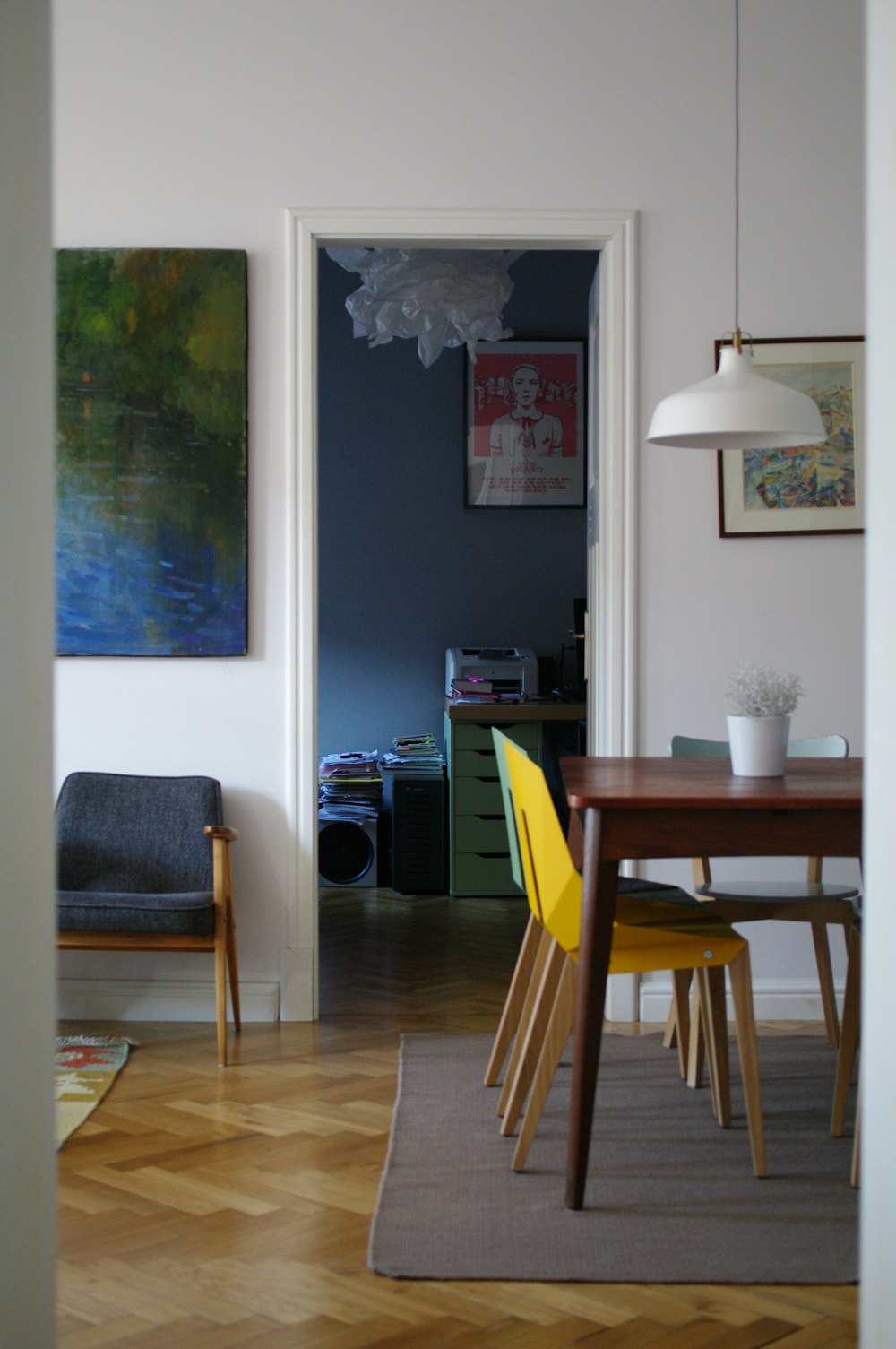 brown wooden table and chairs