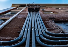 blue and brown concrete stairs