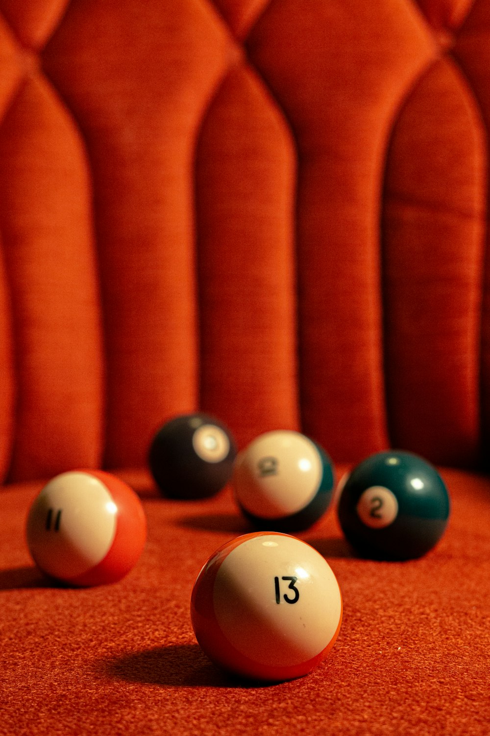 white and green billiard ball
