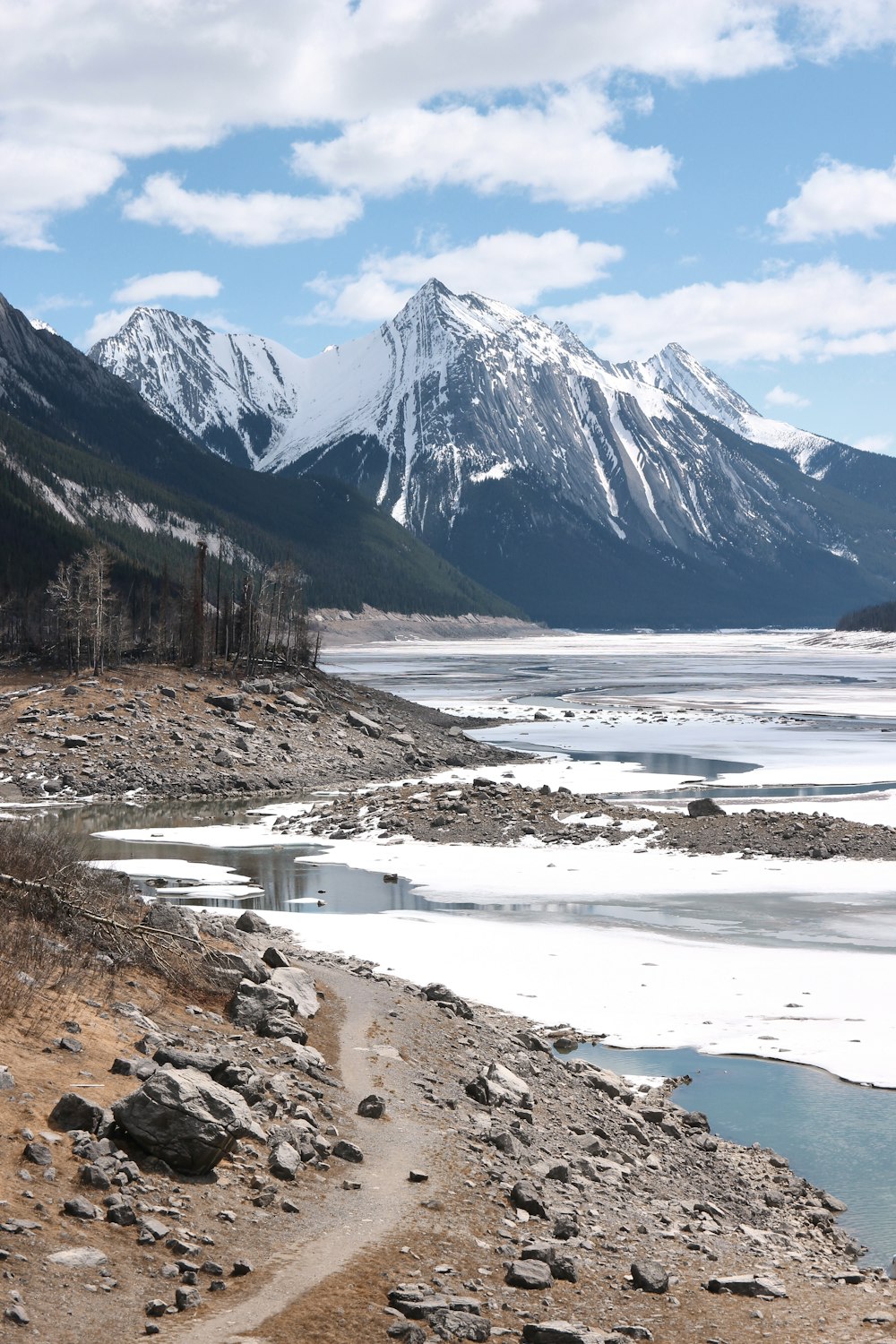 montagnes enneigées pendant la journée