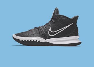 black and white nike athletic shoes