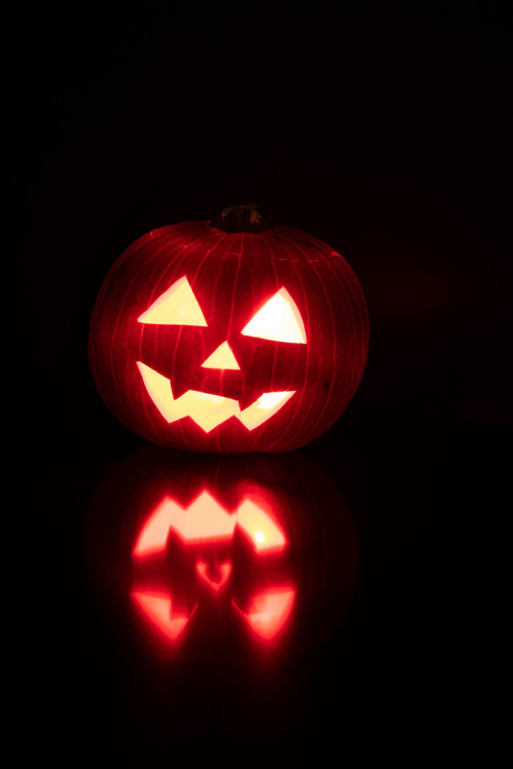 jack o lantern with light