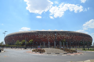 An aerial view of the tournament venue decorated with earth tones and excavation motifs.