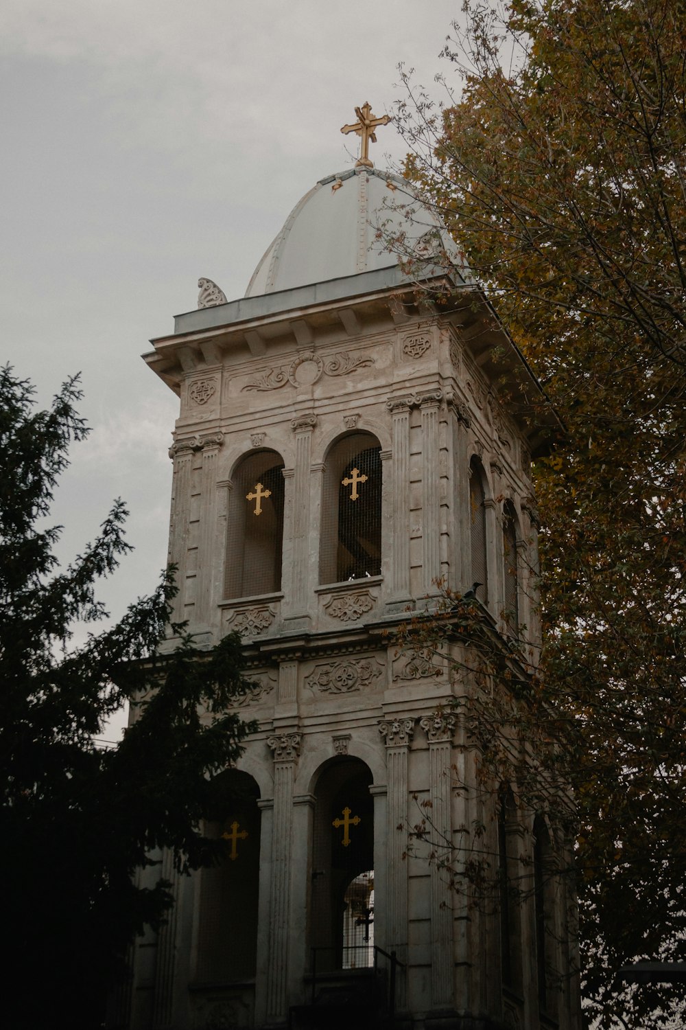 edificio in cemento bianco vicino agli alberi durante il giorno