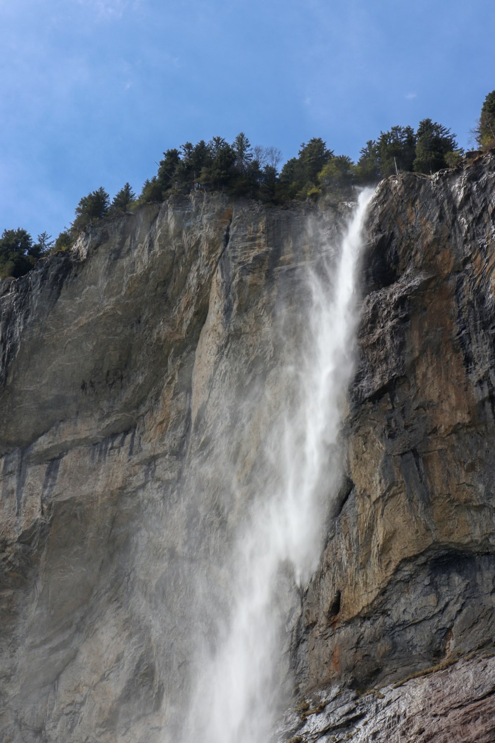 waterfalls under blue sky during daytime