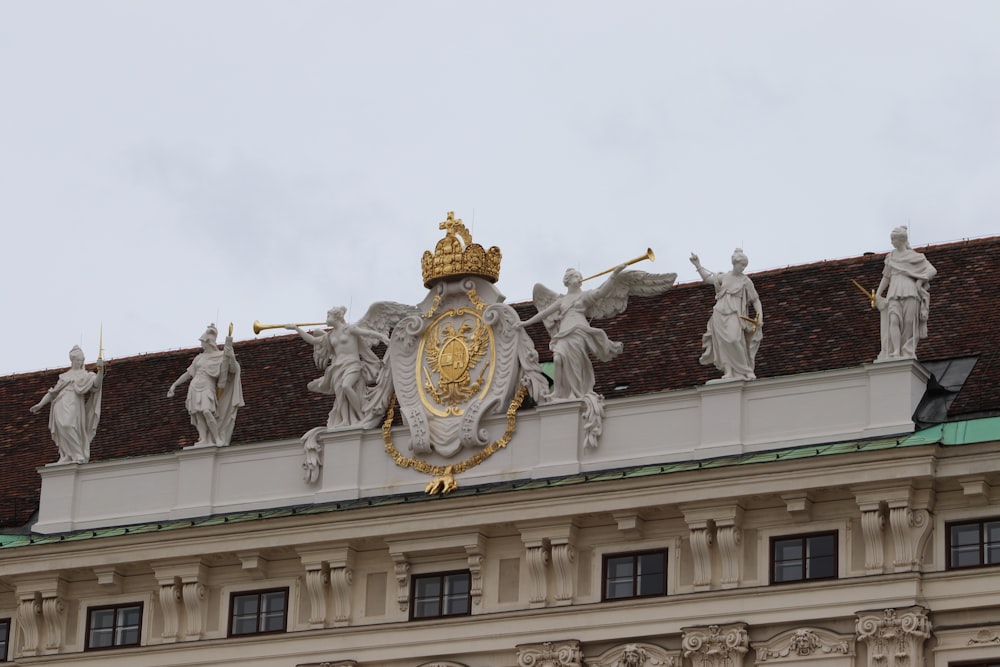 gold and white dragon statue