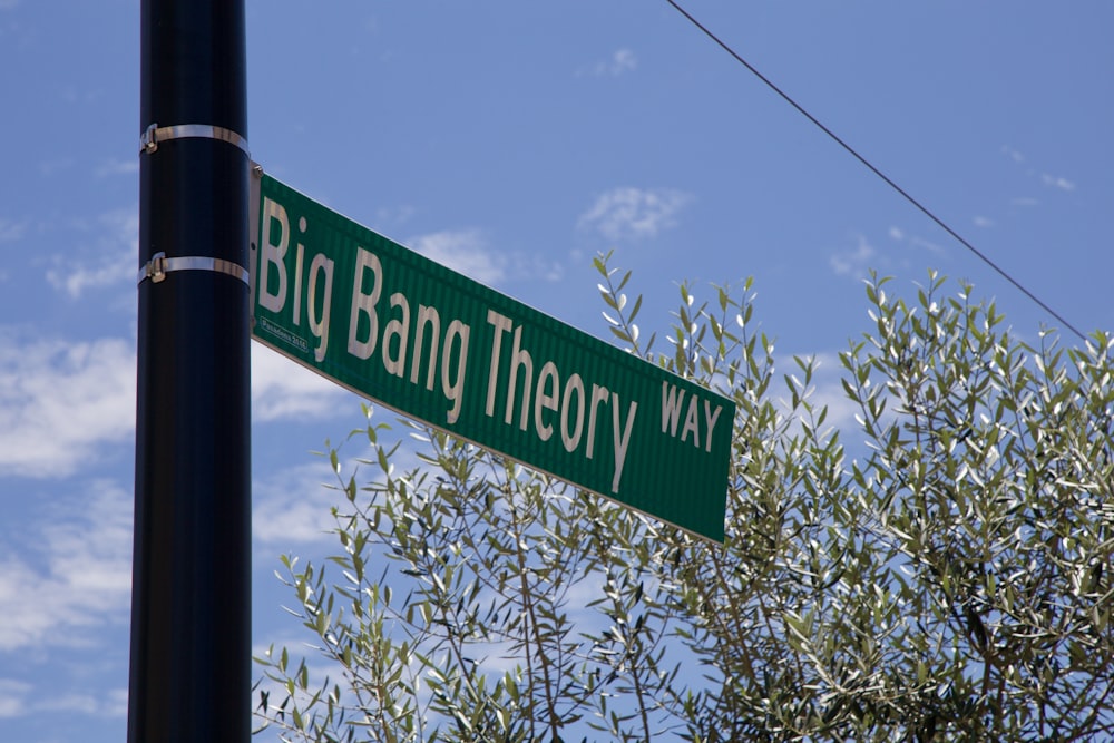 green and white street sign