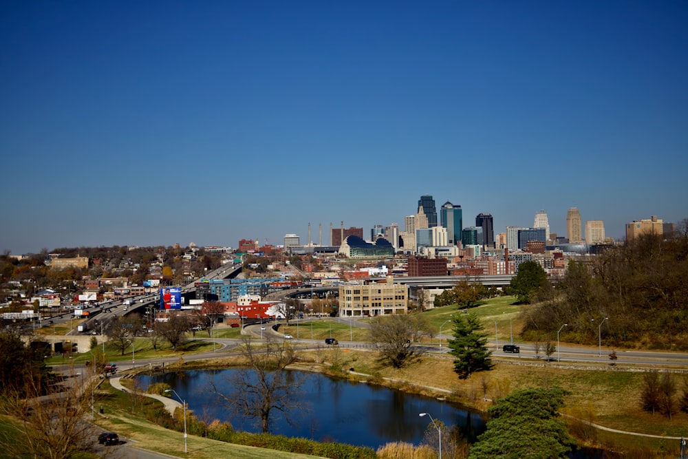 city buildings near river under blue sky during daytime