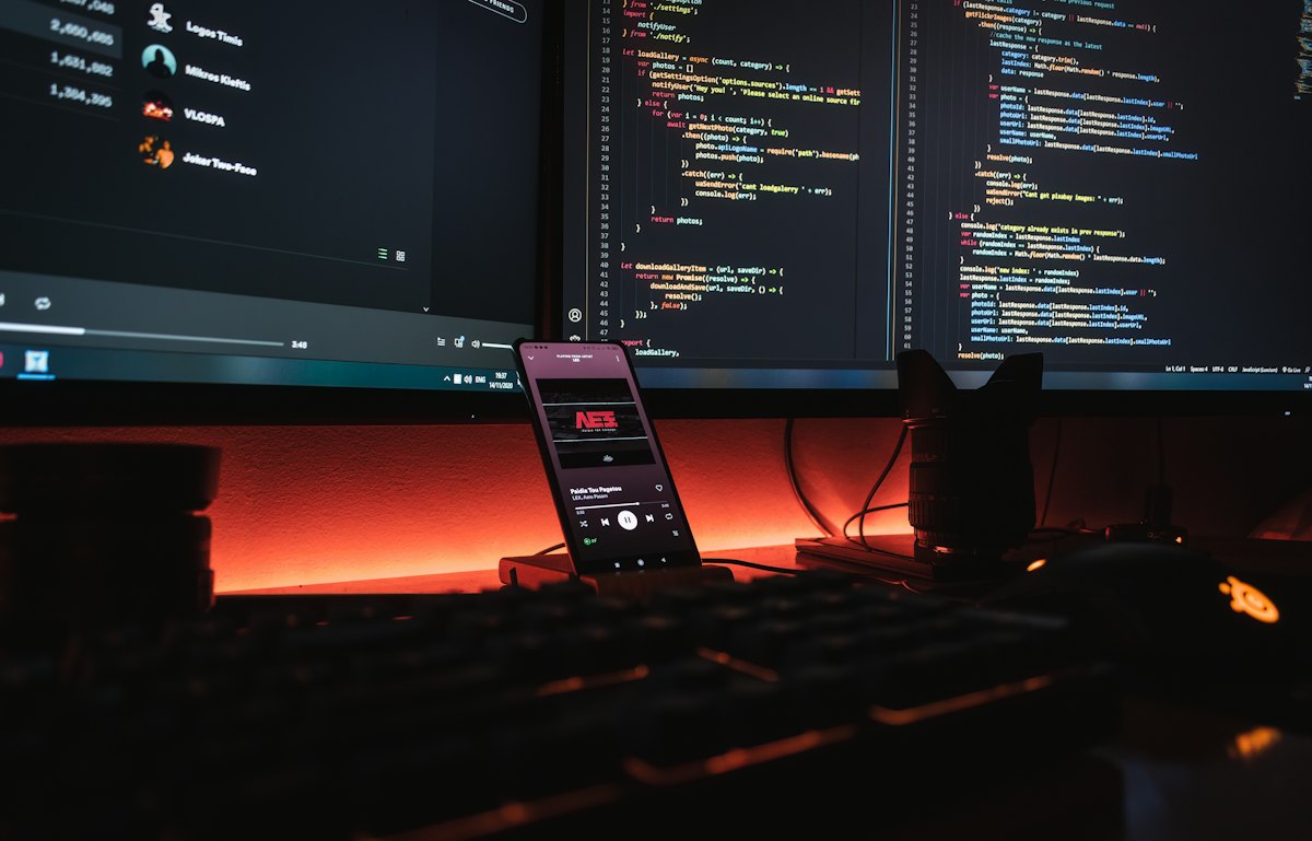 Code on monitors with warm backlight