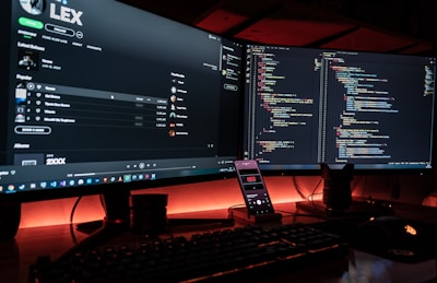 black flat screen computer monitor