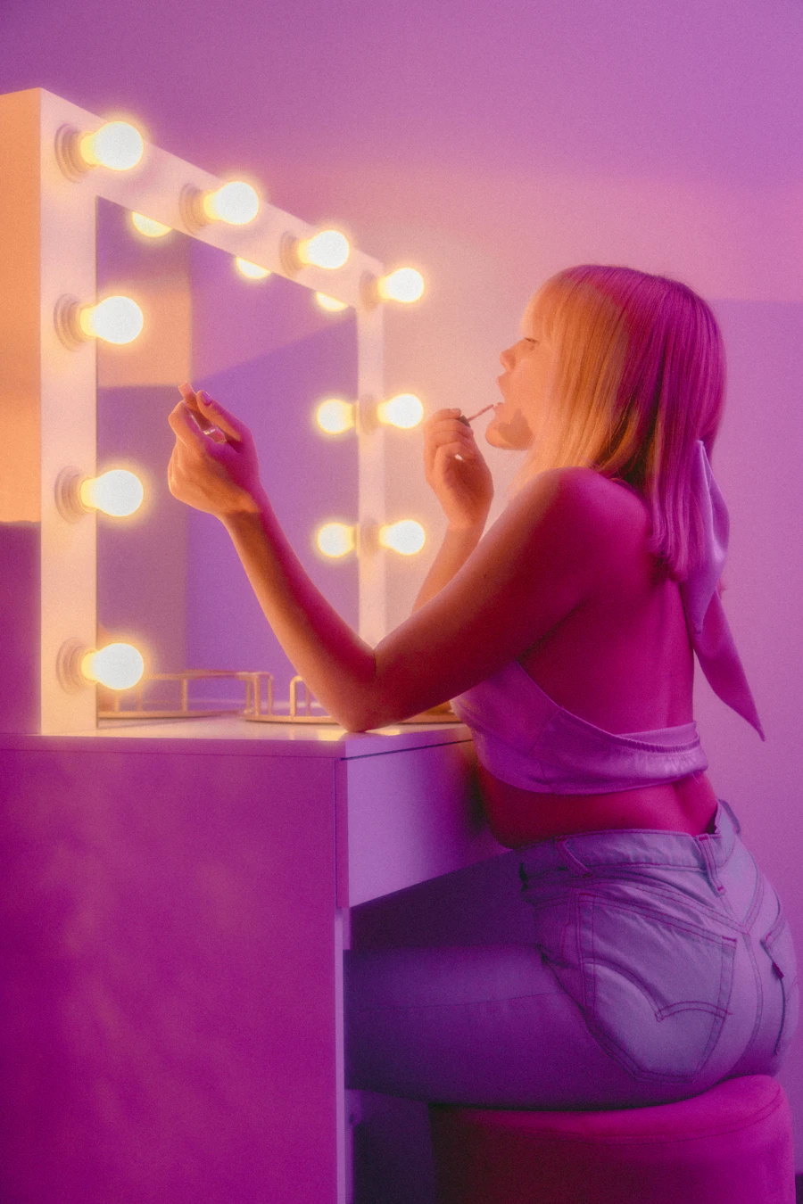 Led makeup mirror vanity