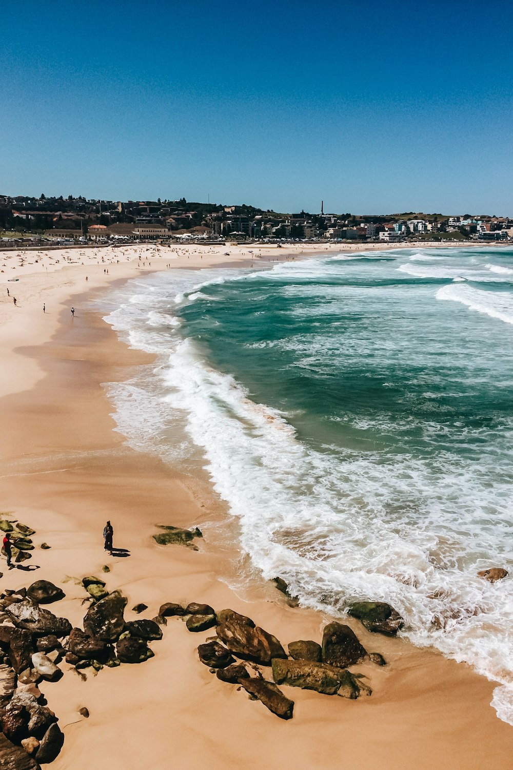 pessoas na praia durante o dia