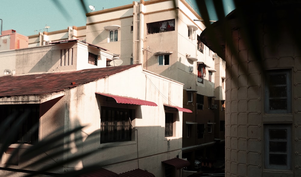 white and red concrete building