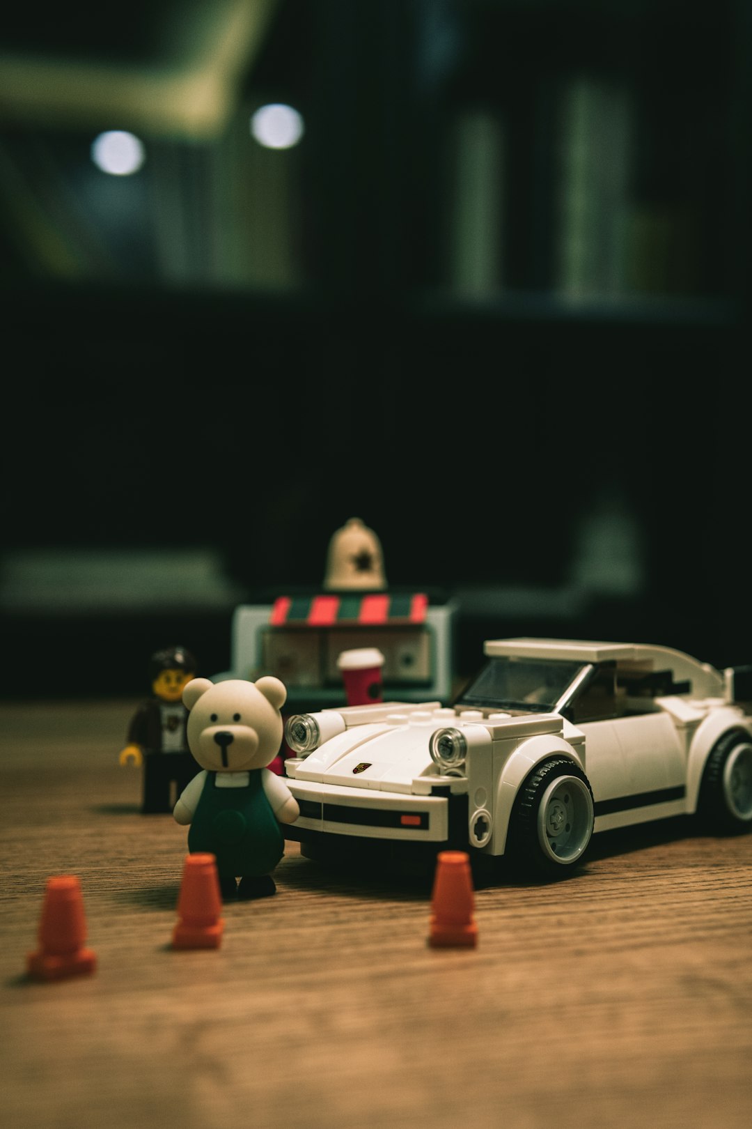 white and red car toy