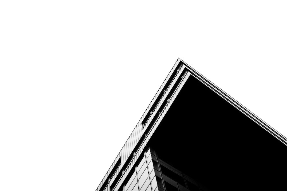 grayscale photo of concrete building