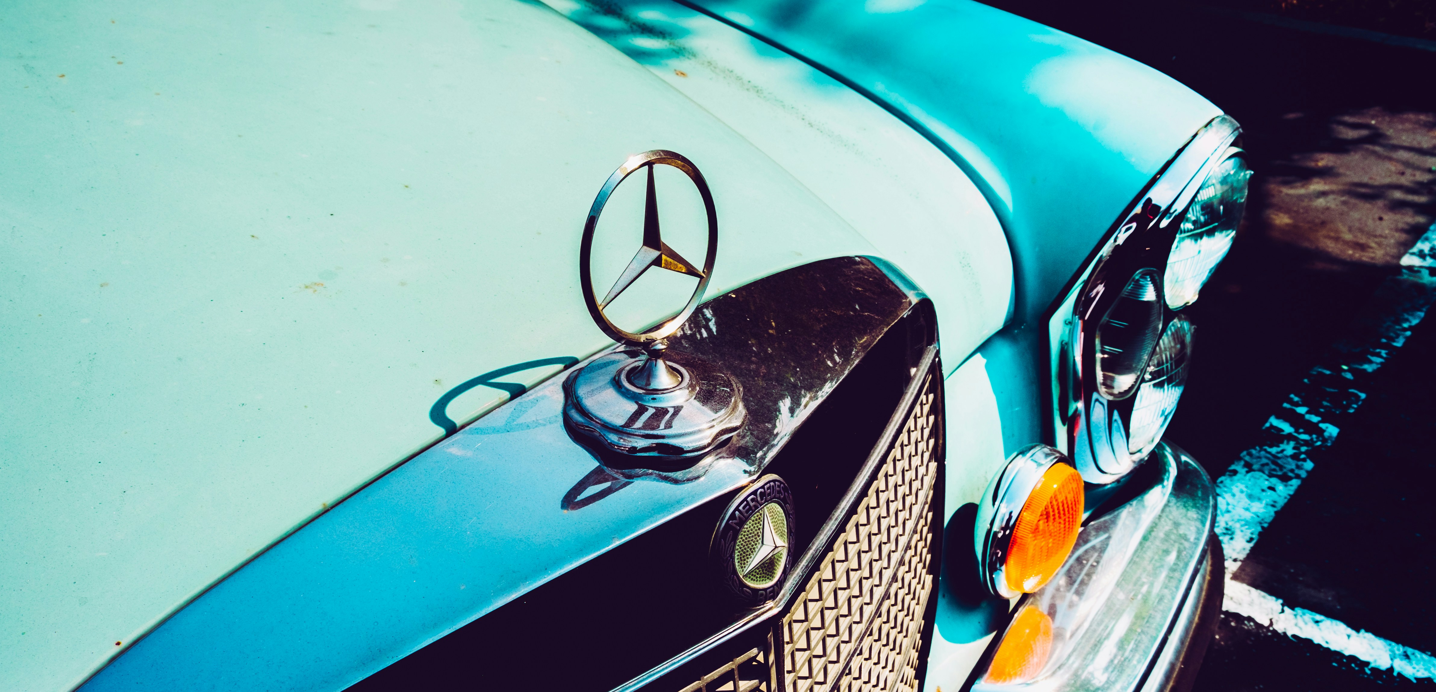 red car with silver steering wheel