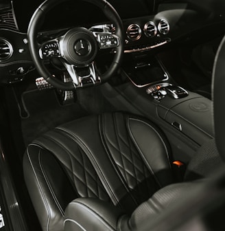 black and gray car interior