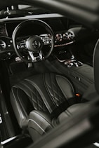 black and gray car interior