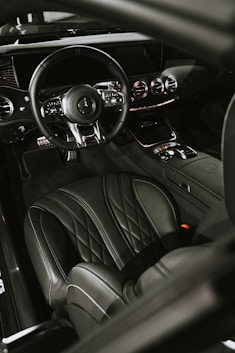 black and gray car interior