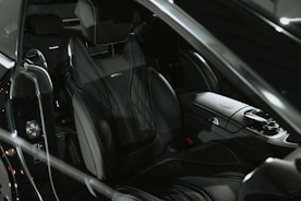 black and gray car interior