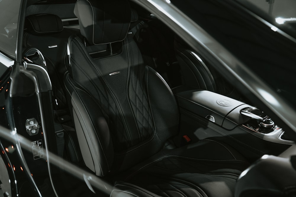 black and gray car interior