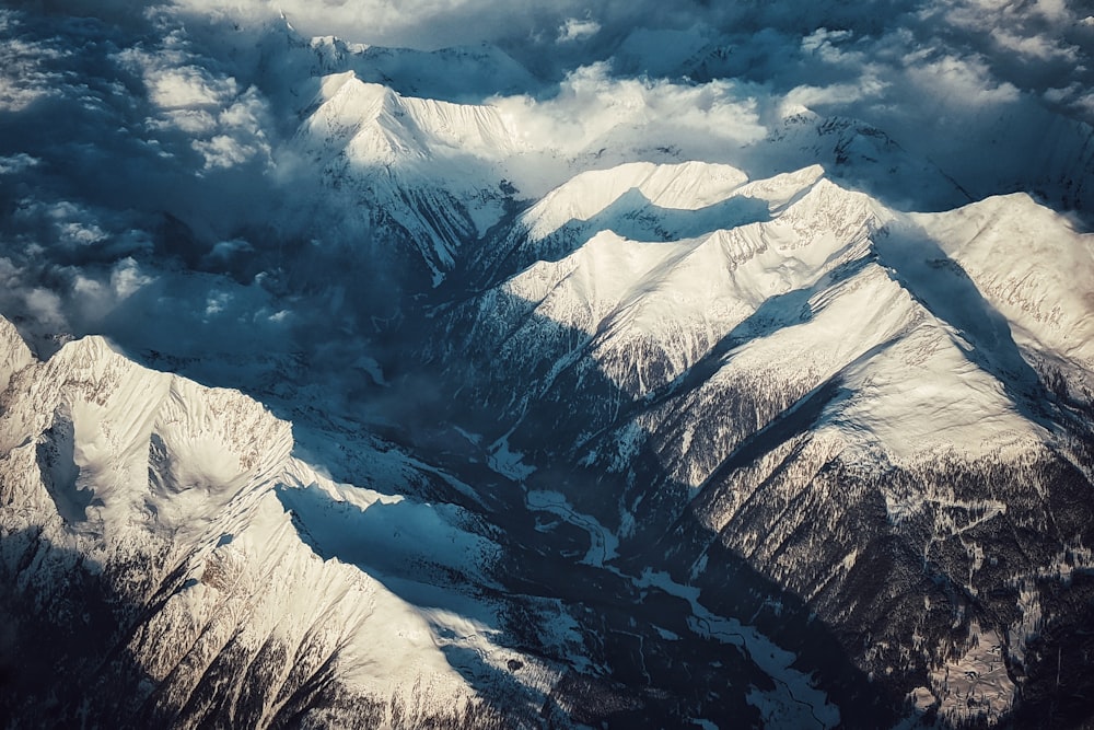 snow covered mountains during daytime