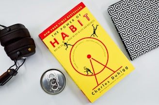 white and orange box on white table