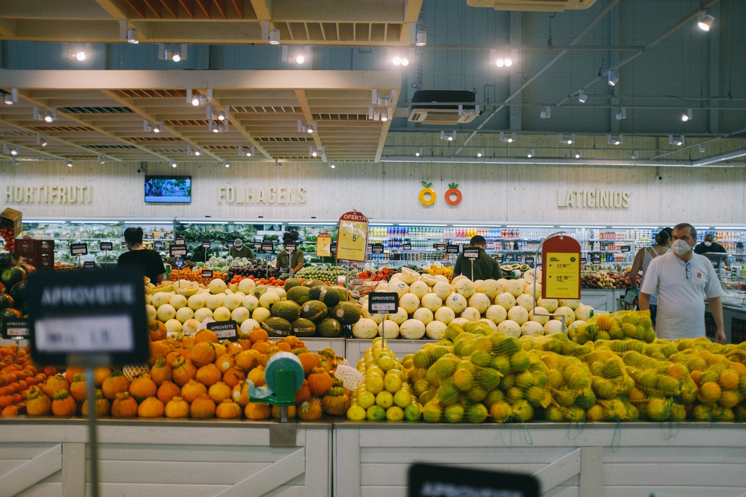 Interior of a supermarket