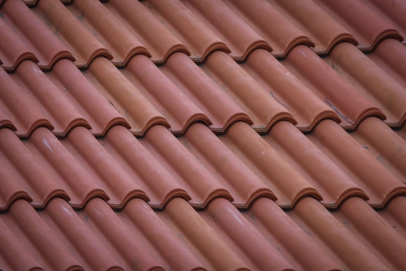 brown roof tiles in close up photography