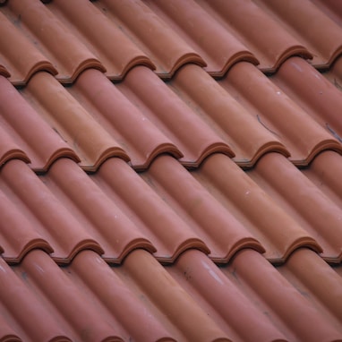 brown roof tiles in close up photography