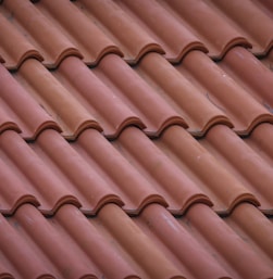 brown roof tiles in close up photography