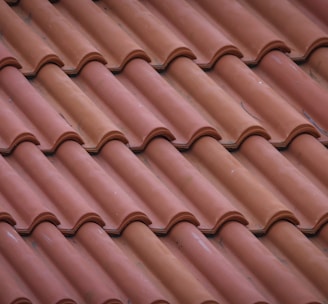 brown roof tiles in close up photography