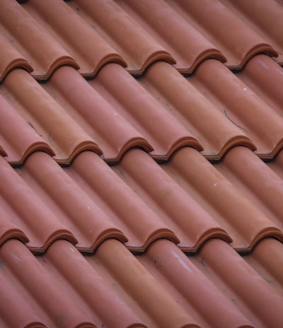 brown roof tiles in close up photography