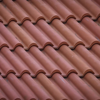 brown roof tiles in close up photography