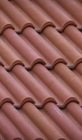 brown roof tiles in close up photography